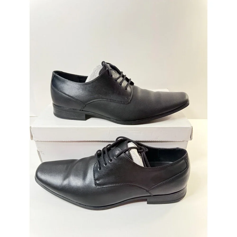 Calvin Klein Men's Brodie Loafers, Black Leather US 11.5
